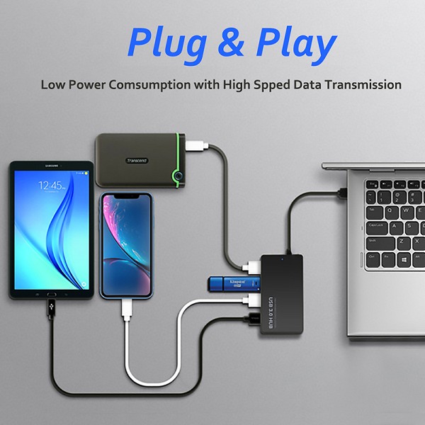 Μετατροπέας USB C Docking Station Hub 4 σε 1 USB 3.1 Type C σε 4 Θύρες USB 3.0