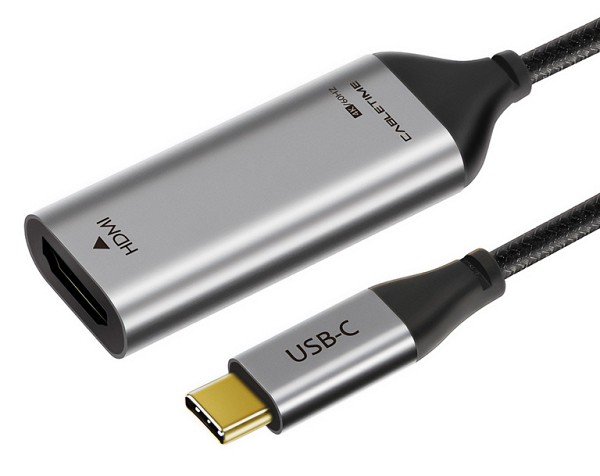 CABLETIME αντάπτορας USB-C σε HDMI CT-CMHDFN1, 4K/60Hz, 0.15m, μαύρος 5210131038291