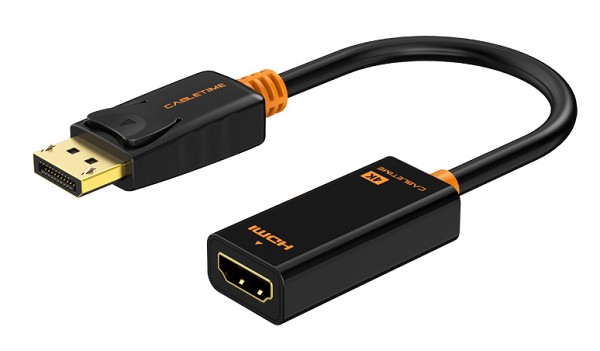 CABLETIME αντάπτορας DisplayPort σε HDMI CT-01G4K, 4K, μαύρος 5210131038987