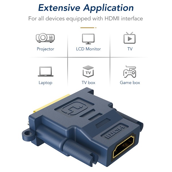 CABLETIME αντάπτορας HDMI σε DVI HA05R, 1080p, μπλε 5210131039489