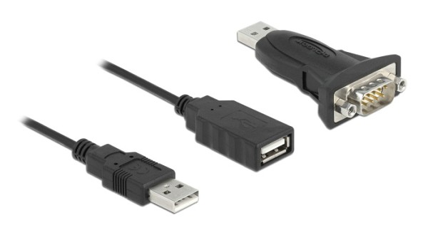 DELOCK αντάπτορας USB σε RS-232 DB9 61506 με καλώδιο USB, 0.8m, μαύρο 61506