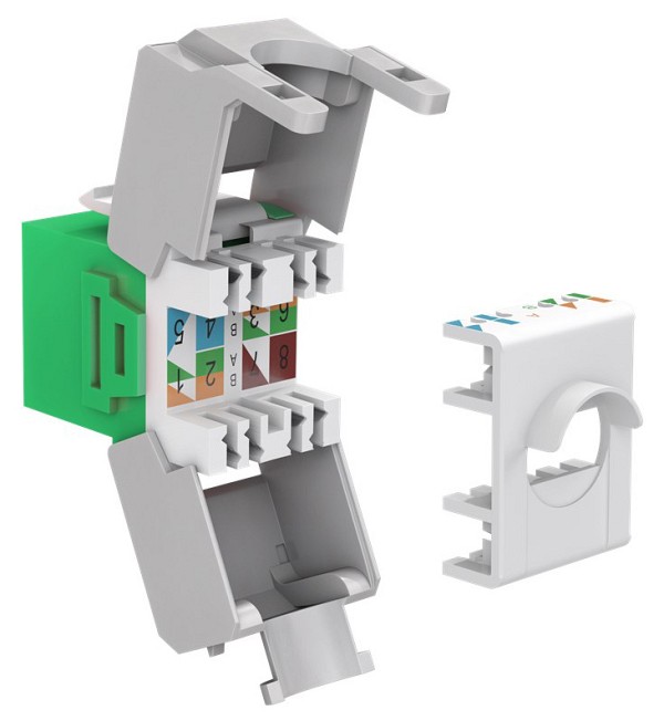 GOOBAY Keystone module RJ45 CAT 6A 90687, UTP, πράσινο 90687