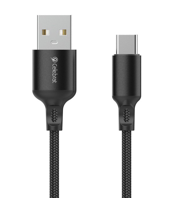 CELEBRAT καλώδιο USB-C σε USB CB-32, 15W, 1m, μαύρο CB-32A-C