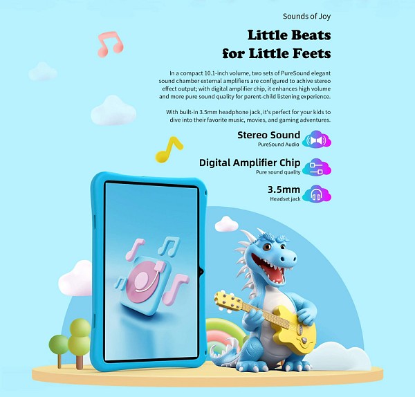 TECLAST tablet P30T Kids, 10.1, 4/64GB, Android 14, 6000mAh, ροζ P30TKIDS-PK