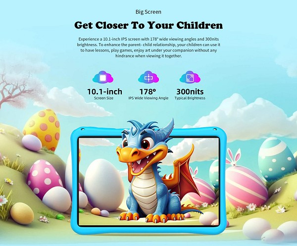 TECLAST tablet P30T Kids, 10.1, 4/64GB, Android 14, 6000mAh, ροζ P30TKIDS-PK