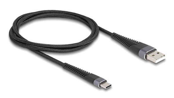 DELOCK καλώδιο USB σε USB-C 81121, 60W, 480Mbps, 1m, μαύρο 81121