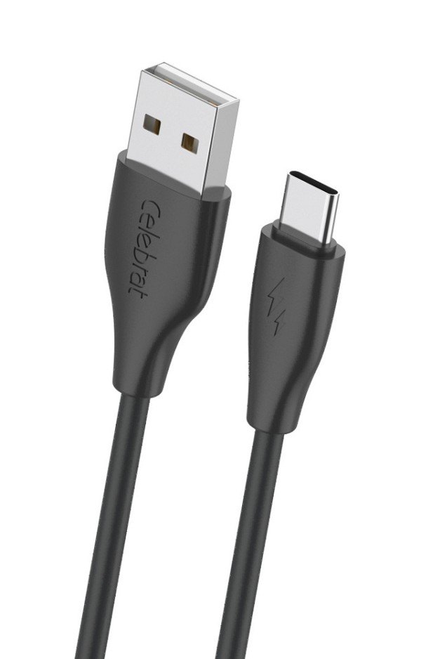 CELEBRAT καλώδιο USB-C σε USB CB-31A, 15W, 480Mbps, 1m, μαύρο CB-31A-C-BK