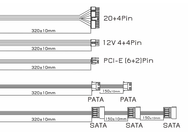 POWERTECH τροφοδοτικό PC PT-1310, 600W, ATX, 120mm Fan PT-1310