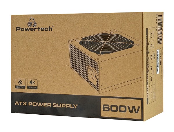 POWERTECH τροφοδοτικό PC PT-1310, 600W, ATX, 120mm Fan PT-1310