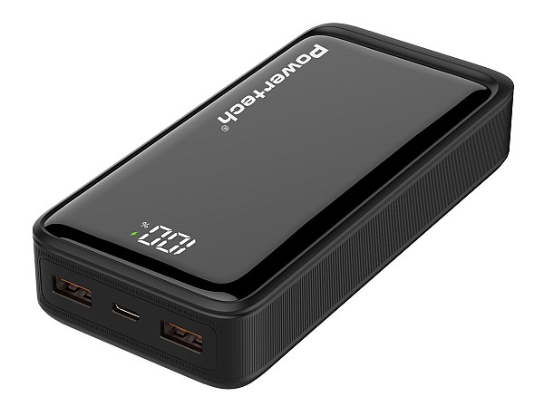 POWERTECH power bank PT-1327 με οθόνη, 20000mAh, 22.5W, μαύρο PT-1327