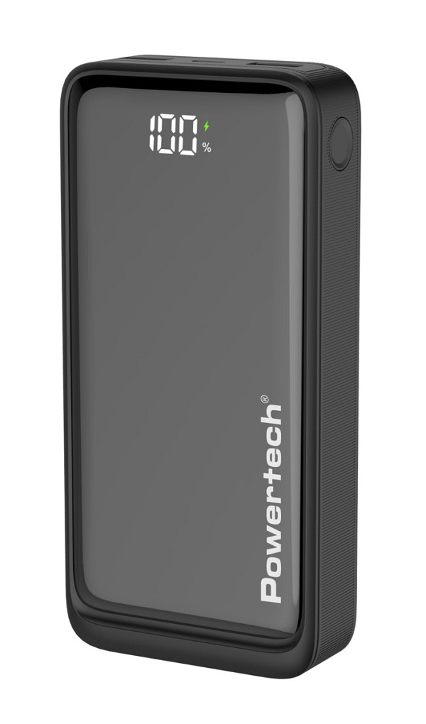 POWERTECH power bank PT-1327 με οθόνη, 20000mAh, 22.5W, μαύρο PT-1327