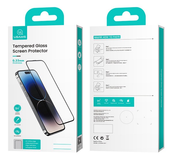 USAMS tempered glass US-BH865 για iPhone 15 Pro Max, 0.33mm BH865M01