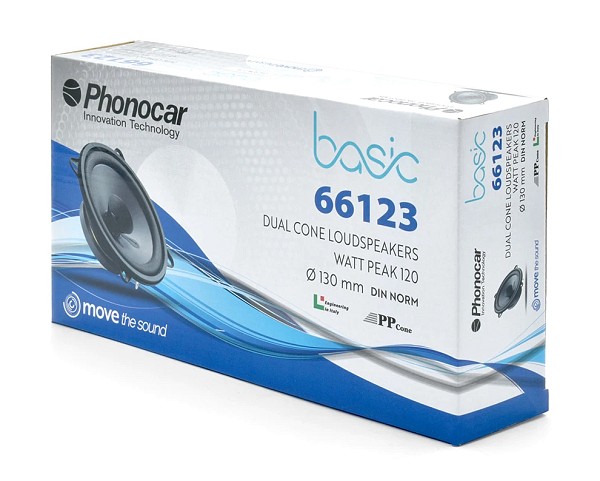 PHONOCAR σετ ηχεία αυτοκινήτου Basic 66123, 5.25, 60W, dual cone LXPH66123