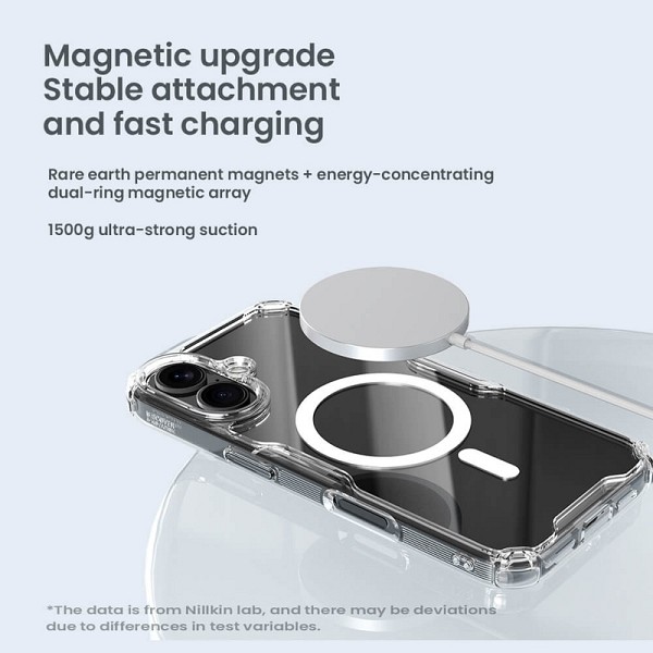 NILLKIN θήκη Nature TPU Pro Magnetic για iPhone 16, διάφανη 6902048287266