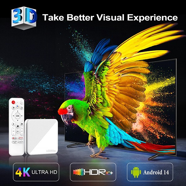 H96 MAX TV Box H313, 4K, 2/16GB, WiFi 6, Bluetooth, Android 14 H96MAX-H313