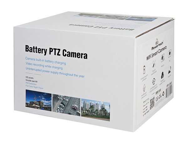 POWERTECH smart ηλιακή κάμερα PT-1341, 4MP, WiFi, PTZ, SD, IP66 PT-1341