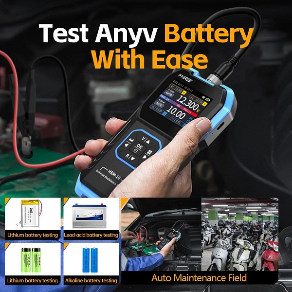 FNIRSI tester μπαταριών HRM-10, επαναφορτιζόμενο FNR-HRM-10