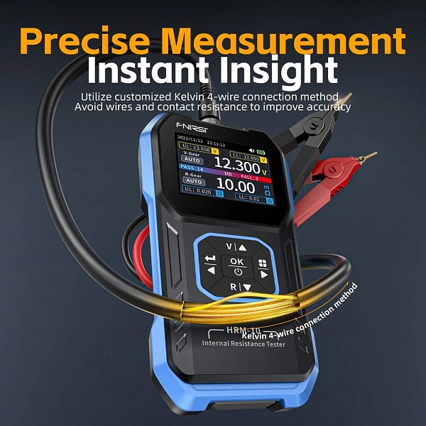 FNIRSI tester μπαταριών HRM-10, επαναφορτιζόμενο FNR-HRM-10