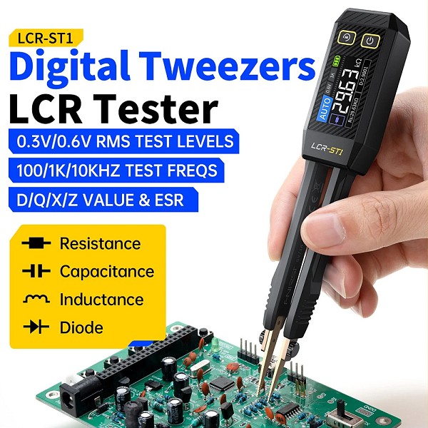 FNIRSI ψηφιακό LCR/SMD/ESR tester LCR-ST1, επαναφορτιζόμενο FNR-LCR-ST1