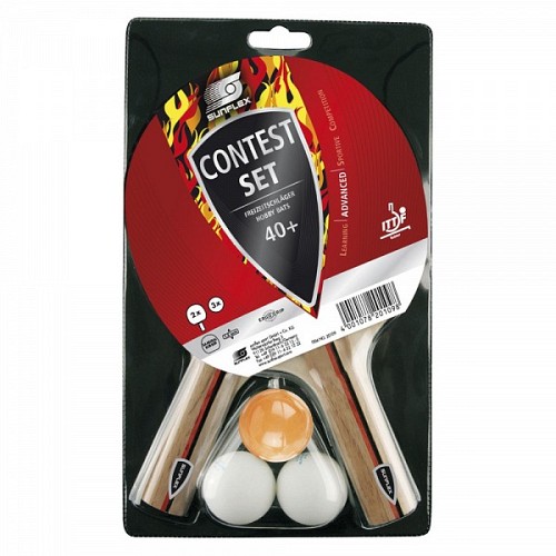 Σετ Ping Pong Sunflex Contest 2 Ρακέτες Και 3 Μπαλάκια ITTF Approved 97231