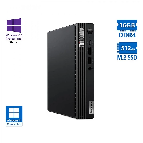 Lenovo ThinkCentre M70q Gen 3 Tiny i7-12700T/16GB DDR4/512GB M.2 SSD/No ODD/10P Grade A Refurbished