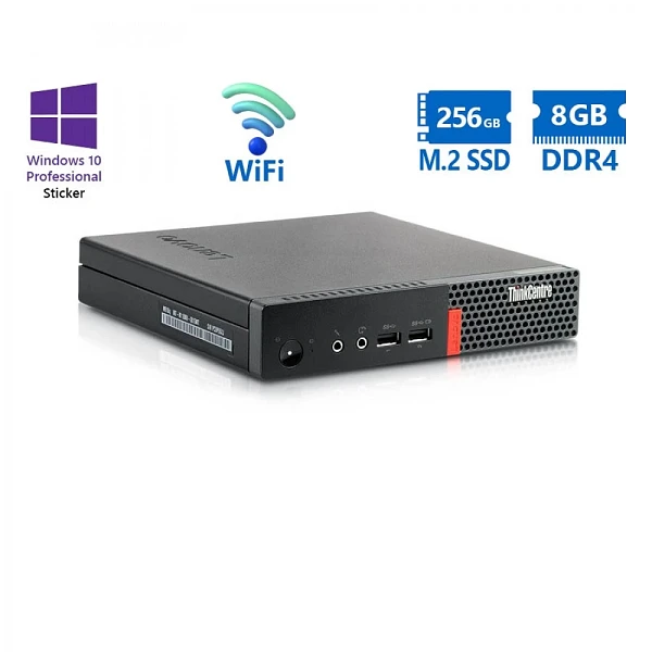 Lenovo ThinkCentre M910q Tiny WiFi i5-7500T/8GB DDR4/256GB M.2 SSD/No ODD/10P Grade A Refurb PC