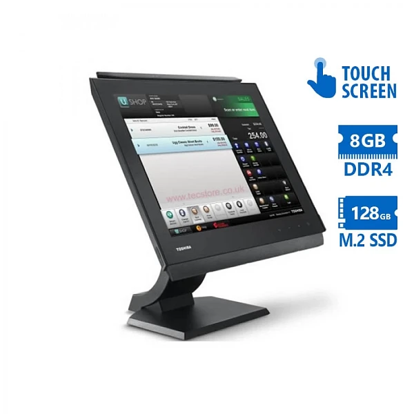 POS Toshiba 614014C AIO w/Touchscreen 15/Celeron 3955U/8GB DDR4/128GB M.2 SSD/No ODD/Grade A