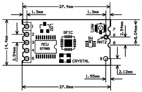 HC-12 433MHz 1km LONG RANGE TRANCEIVER