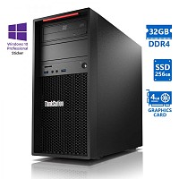 Lenovo (A-) ThinkStation P320 Tower i7-7700K/32GB DDR4/256GB SSD/DVD/Nvidia 4GB/10P Grade A- Workst