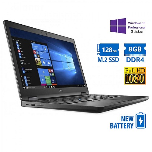 Dell Latitude 5580 i5-7200U/15.6”FHD/8GB DDR4/128GB M.2 SSD/No ODD/New Battery/10P Grade A Refurb