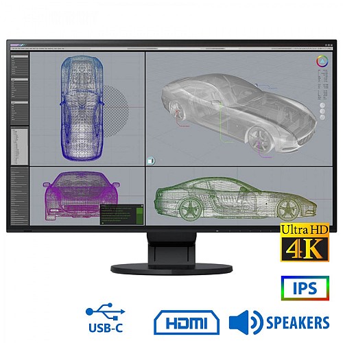 Used Monitor FlexScan EV2785 IPS LED/Eizo/27"UHD 4k/3840x2160/Wide/Black/w/Speakers/DP & HDMI & USB