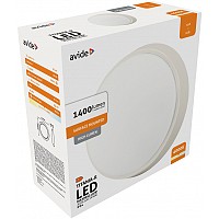 Avide Στεγανή Πλαφονιέρα Οροφής Στρογγυλό 100lm/W (Titania-R) IP54 14W Λευκό 4000K Άσπρο