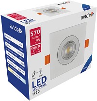 Avide LED Χωνευτό Σπότ 38° Τετράγωνο 7W Ψυχρό 6400K