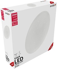 Avide LED Μοντέρνα Πλαφονιέρα Οροφής Gaia 24W 380*105.0mm Θερμό 3000K