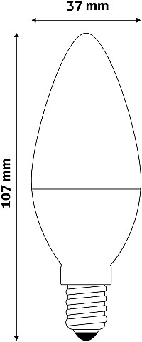 Avide LED Κερί 7W E14  Ψυχρό 6400K Value