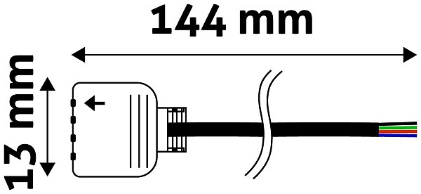 Avide LED Ταινία 12V RGB 4Pin Καλώδιο Σύνδεσης Θηλυκό