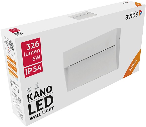 Avide Εξωτερικό Φώς Σκάλας Kano LED 6W Λευκό 4000K IP54 18cm