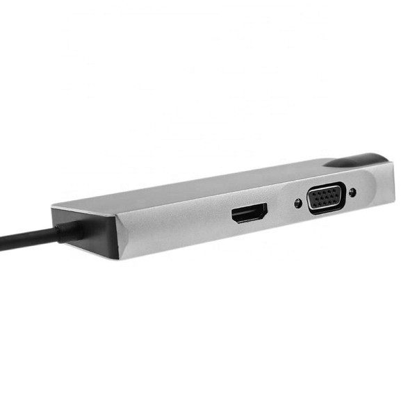 Μετατροπέας 8in1 USB C hub RJ45 HDMI USBx2 VGA SD TF USB3.0x2