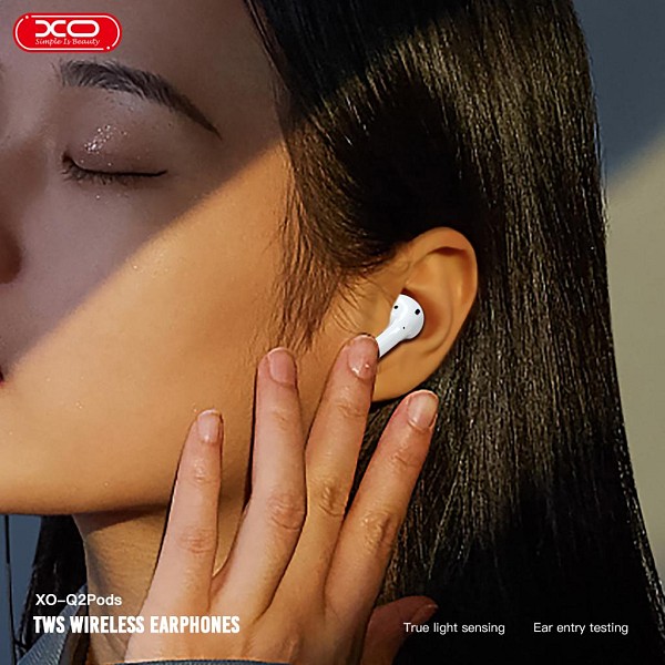 XO Q2Pods Bluetooth Ακουστικά (2ης Γενιάς με Αισθητήρα Αυτιού Και Λειτουργία Ασύρματης Φόρτισης)