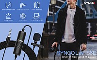 SYNCO μικρόφωνο Lav-S6E με clip-on, omnidirectional, 3.5mm, 6m, μαύρο SY-S6E-LAV