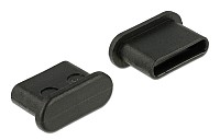 DELOCK κάλυμμα προστασίας για θύρα USB-C 64014, μαύρο, 10τμχ 64014