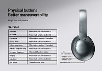 CELEBRAT headphones A33, ασύρματα & ενσύρματα, ANC, 40mm, 300mAh, μαύρα A33-BK