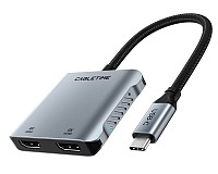 CABLETIME docking station CT-CM2H4K-AG, 4 θυρών, USB-C, 4K, 100W, γκρι CT-CM2H4K-AG