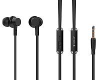 CELEBRAT earphones με μικρόφωνο G19, 3.5mm σύνδεση, Φ10mm, 1.2m, μαύρα G19-BK