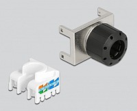 DELOCK keystone module RJ45 σε LSA 180° 87036, Cat.6A, ασημί 87036