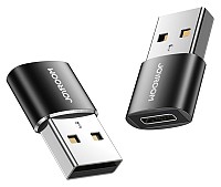 JOYROOM αντάπτορας USB σε USB USB-C S-H152, 480Mbps, μαύρος, 2τμχ S-H152-BK