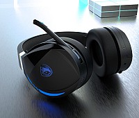 SADES gaming headset Warden I, wireless & wired. multiplatform BT, μαύρο SA-201