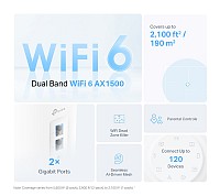 TP-LINK Home Mesh Wi-Fi 6 System Deco X10, 1500Mbps AX1500, Ver. 1.0 DECO-X10