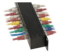 DELOCK patch panel 43295, 19/1U, CAT 6, 24x coupler RJ45 ports, μαύρο 43295