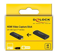 DELOCK video capture 88309, HDMI/USB-C σύνδεση, 4K/30Hz, μαύρο 88309